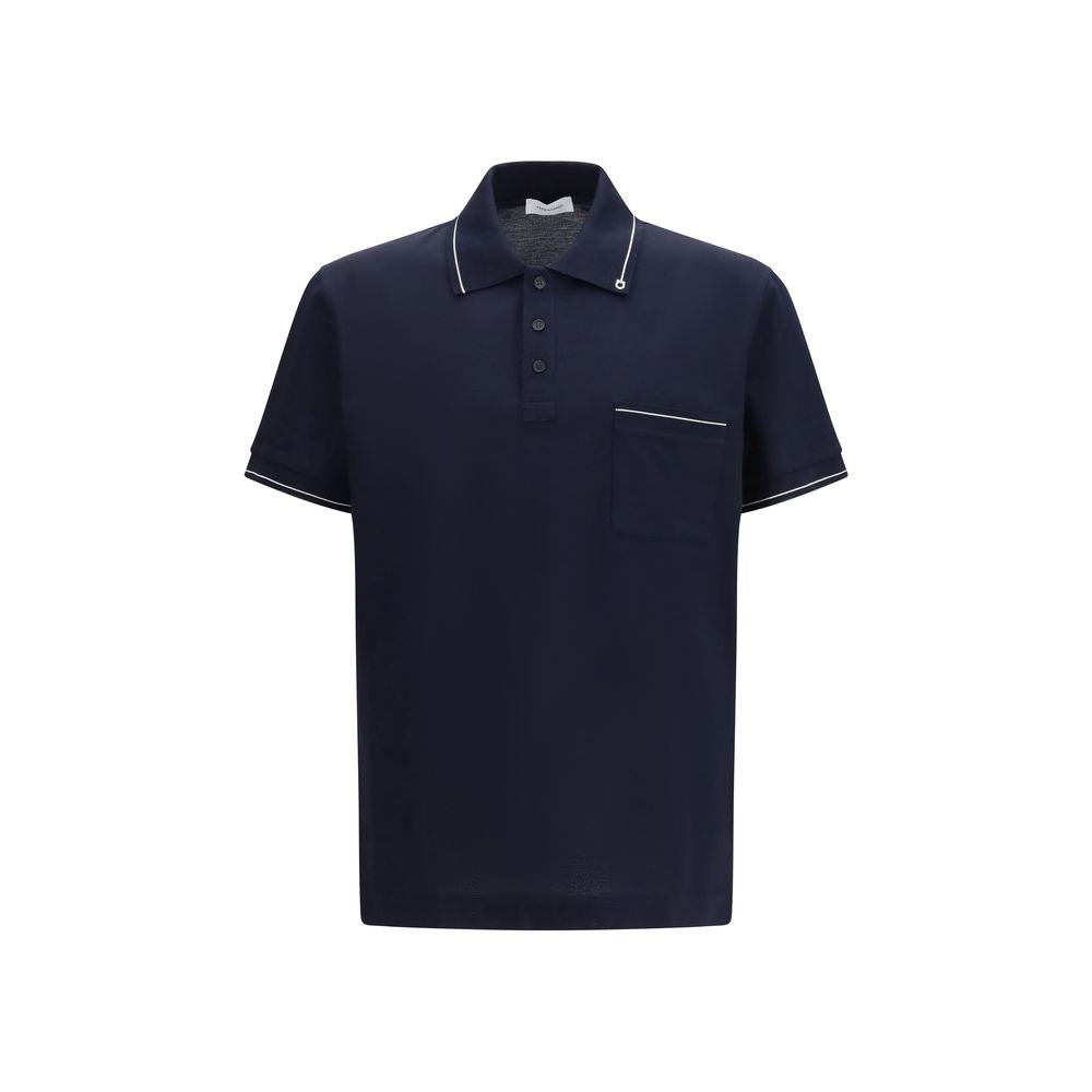 Ferragamo Blue Cotton Polo Shirt - Timeless Luxury Redefined