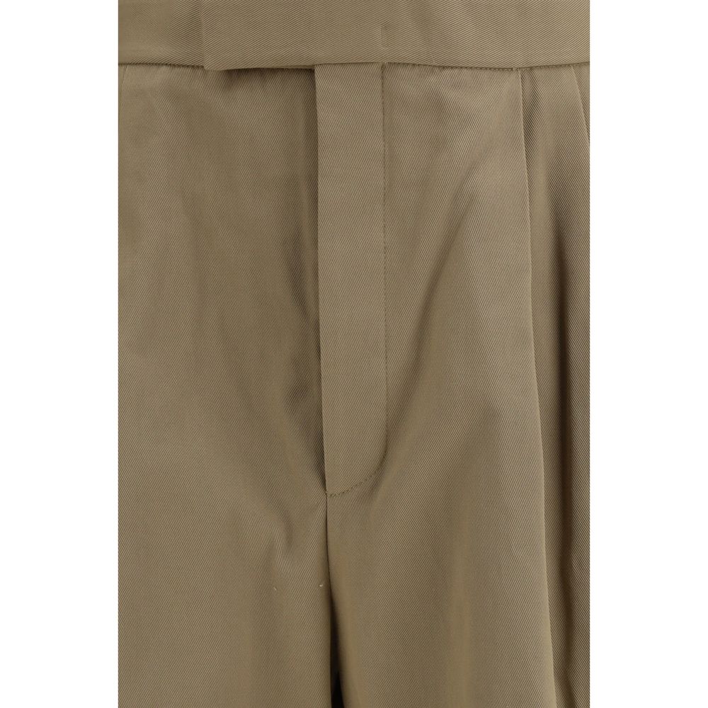 Thom Browne Beige Cotton Casual Pants - Exquisite Luxury Tailoring