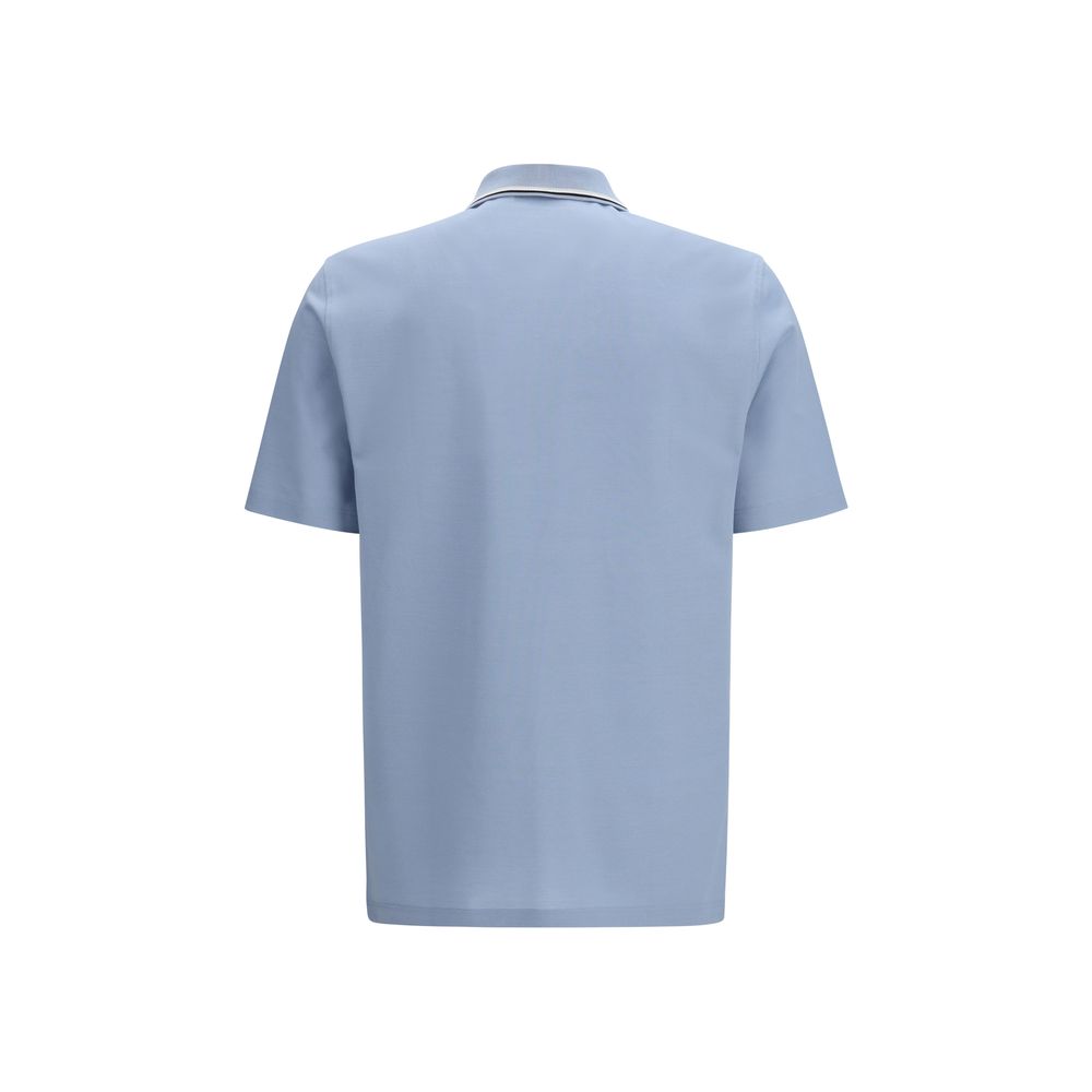 Experience the exquisite Ferragamo Blue Cotton Polo Shirt, a timeless blend of luxurious craftsmanship and effortless elegance, perfect for the discerning wardrobe.