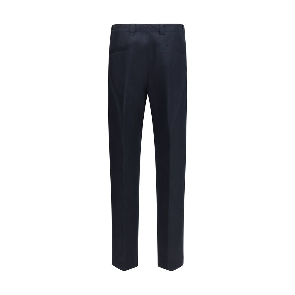 Gucci Blue Cotton Casual Pants - Designer Luxury Essentials
