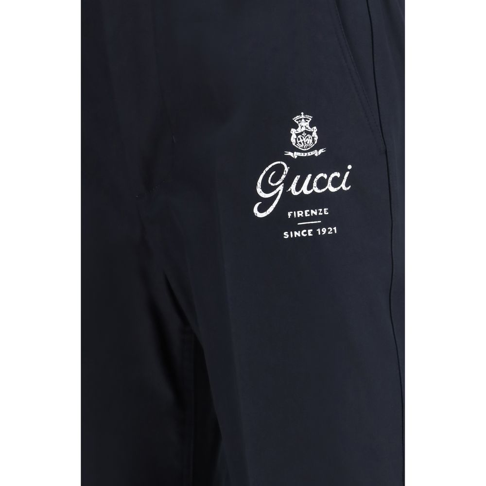Gucci Blue Cotton Casual Pants - Timeless Luxury Essentials