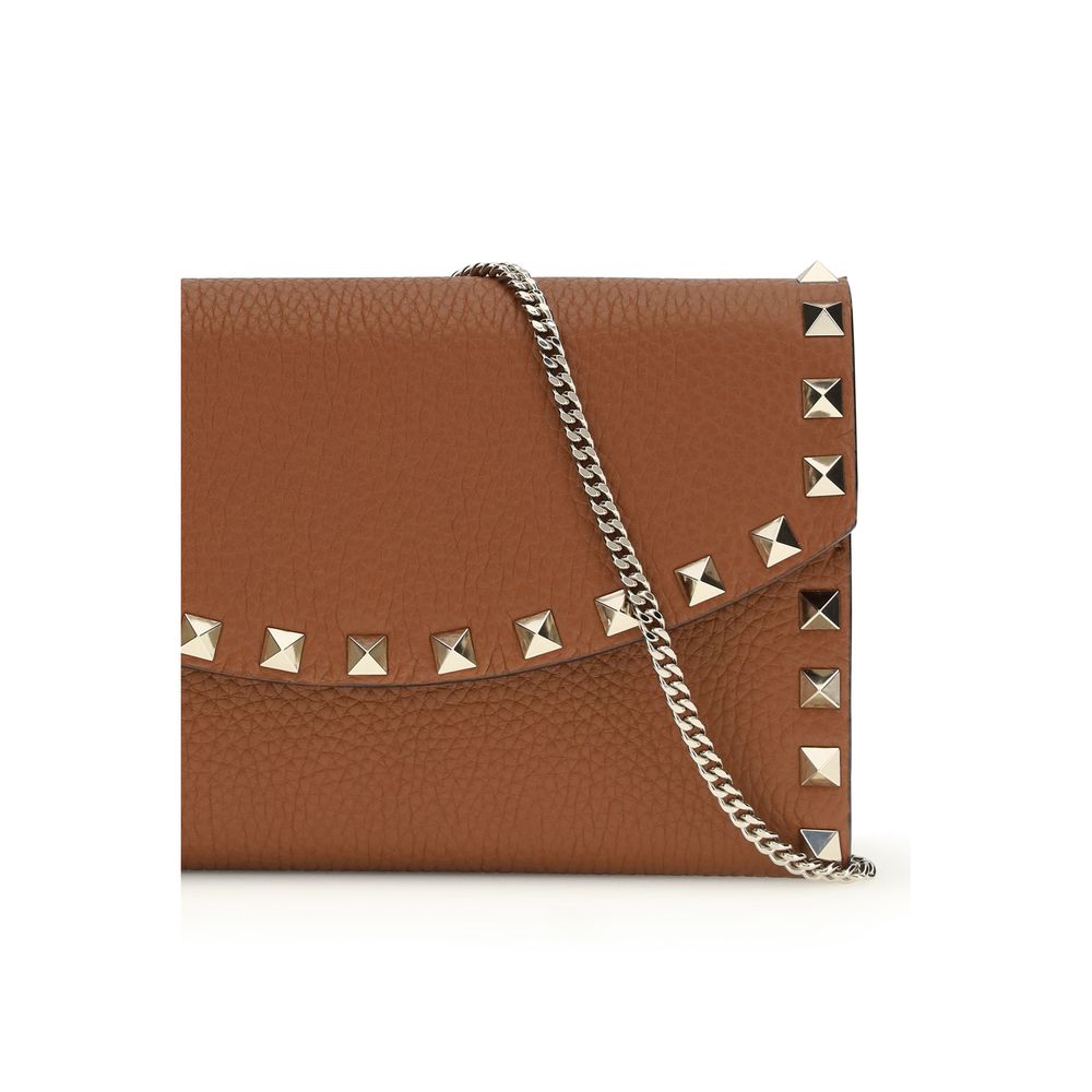 Valentino Garavani Brown Calf Leather Bos Taurus Wallet