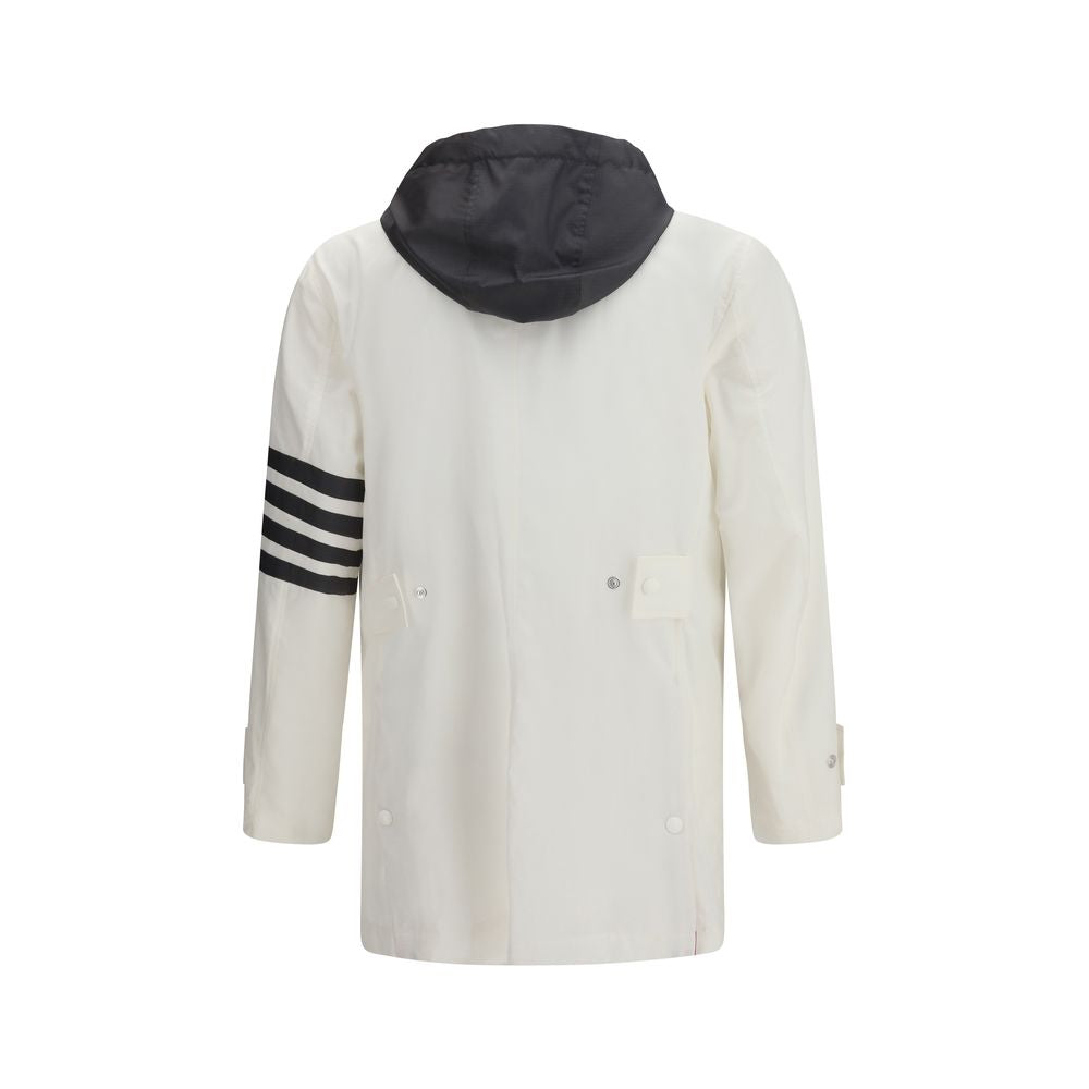 Thom Browne White Polyamide Sweatshirt - Effortless Luxury Elegance