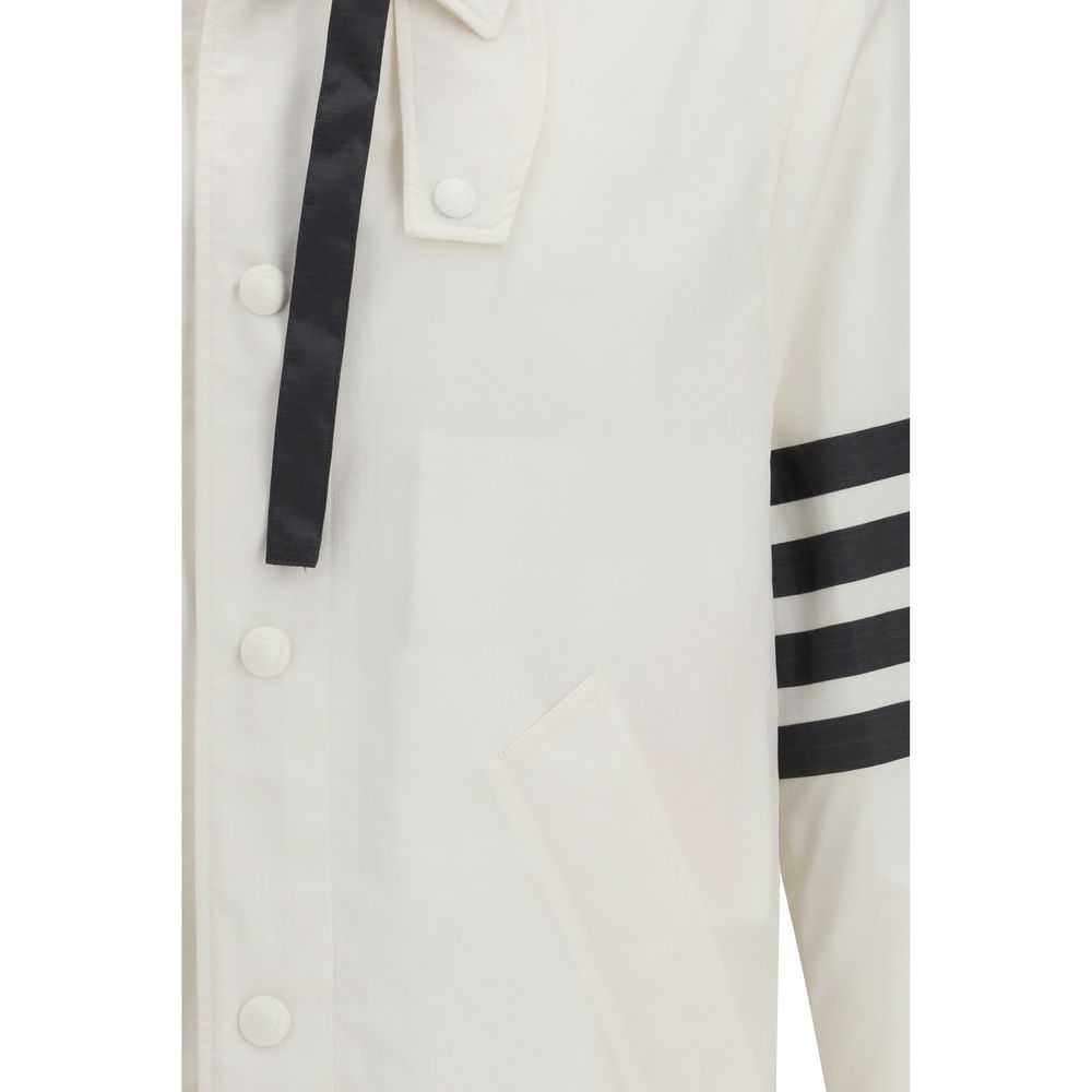 Thom Browne White Polyamide Sweatshirt - Effortless Luxury Elegance