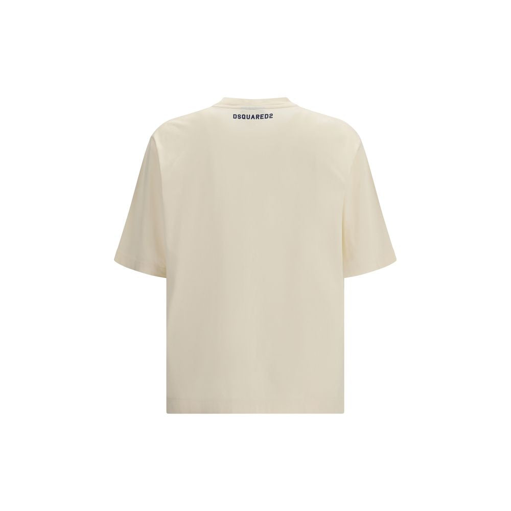 Dsquared² Beige Cotton T-Shirt - Luxe Casual Elegance