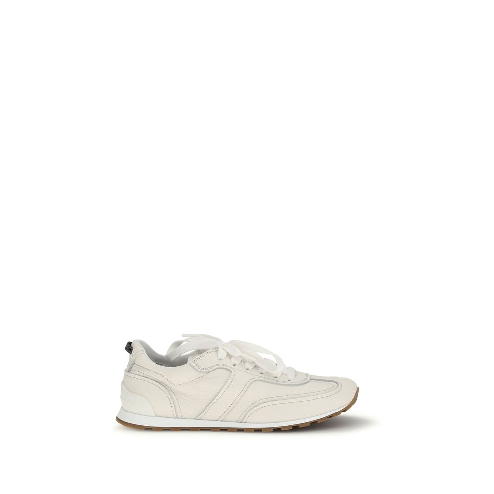 Brunello Cucinelli Yellow Calf Leather Athletic Sneakers - Luxury Footwear
