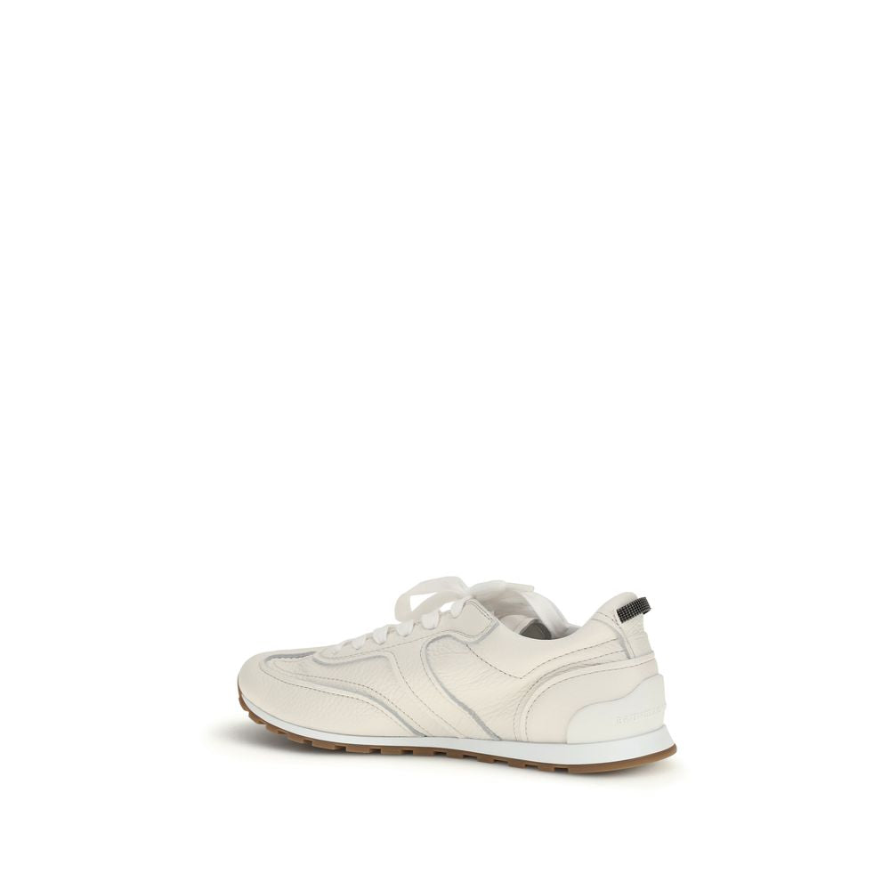 Brunello Cucinelli Yellow Calf Leather Sneakers - Luxury Footwear