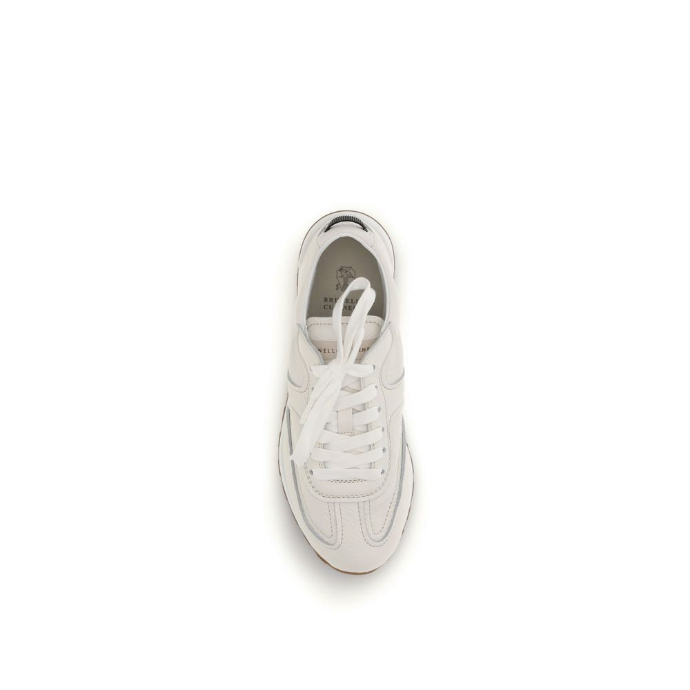 Brunello Cucinelli Yellow Calf Leather Athletic Sneakers - Luxury Footwear