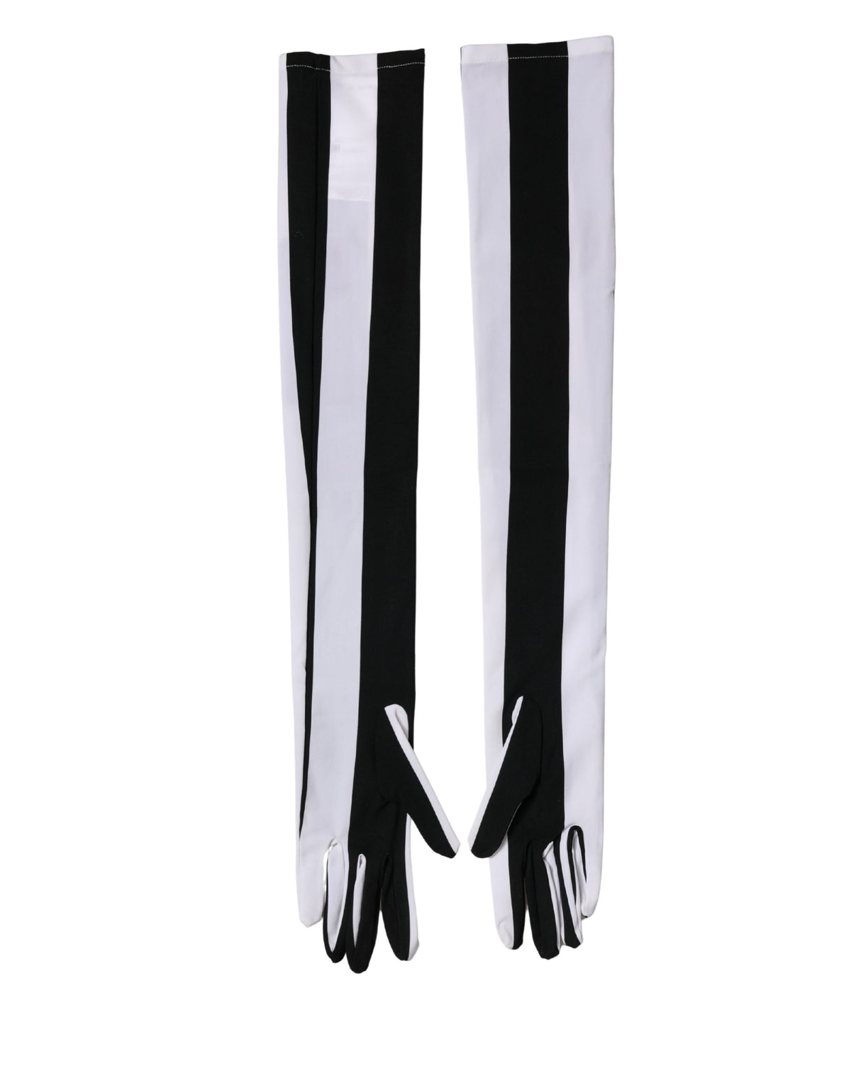 Indulge in the exquisite Dolce & Gabbana elbow-length gloves, a luxurious blend of nylon and elastane, embodying Italian craftsmanship and timeless elegance.