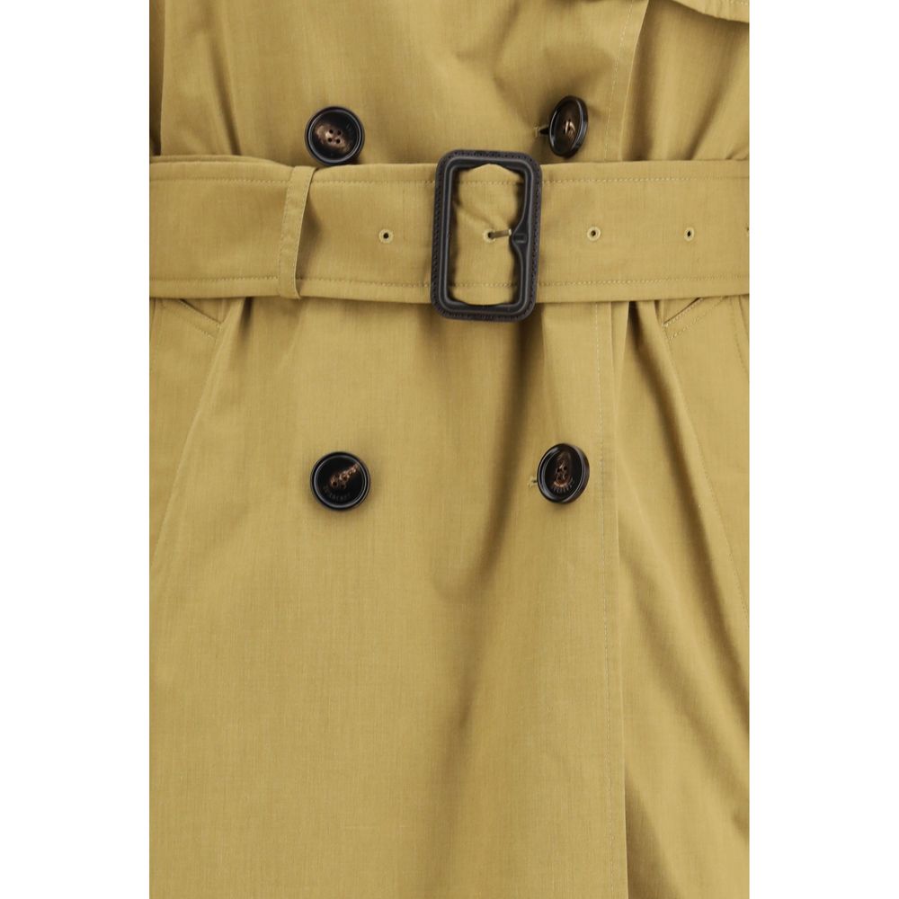 Discover the Burberry Beige Polyester Trench Coat, a timeless blend of elegance and modernity, crafted for those who appreciate refined luxury and exquisite craftsmanship.