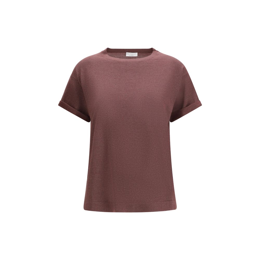 Brunello Cucinelli Bordeaux Nylon T-Shirt – Artisanal Luxury Fashion