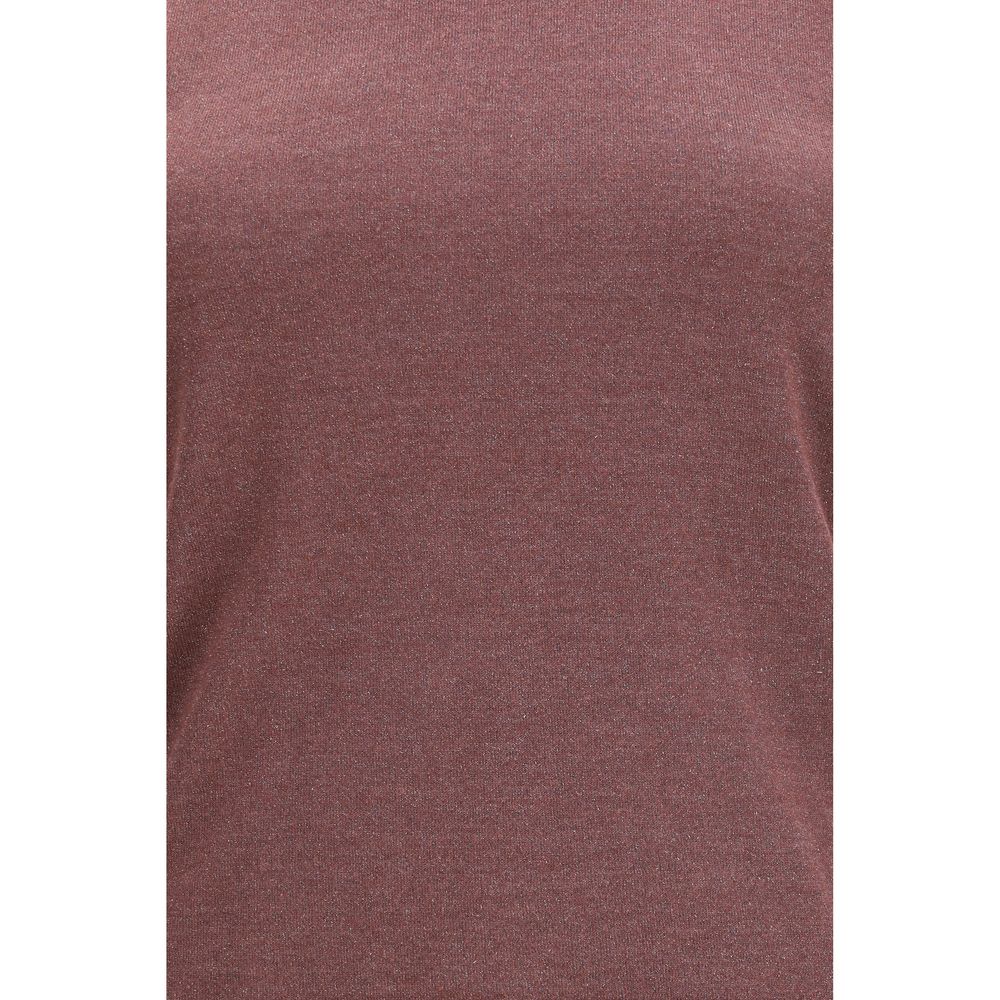 Brunello Cucinelli Bordeaux Cashmere Top – Artisanal Luxury Wear