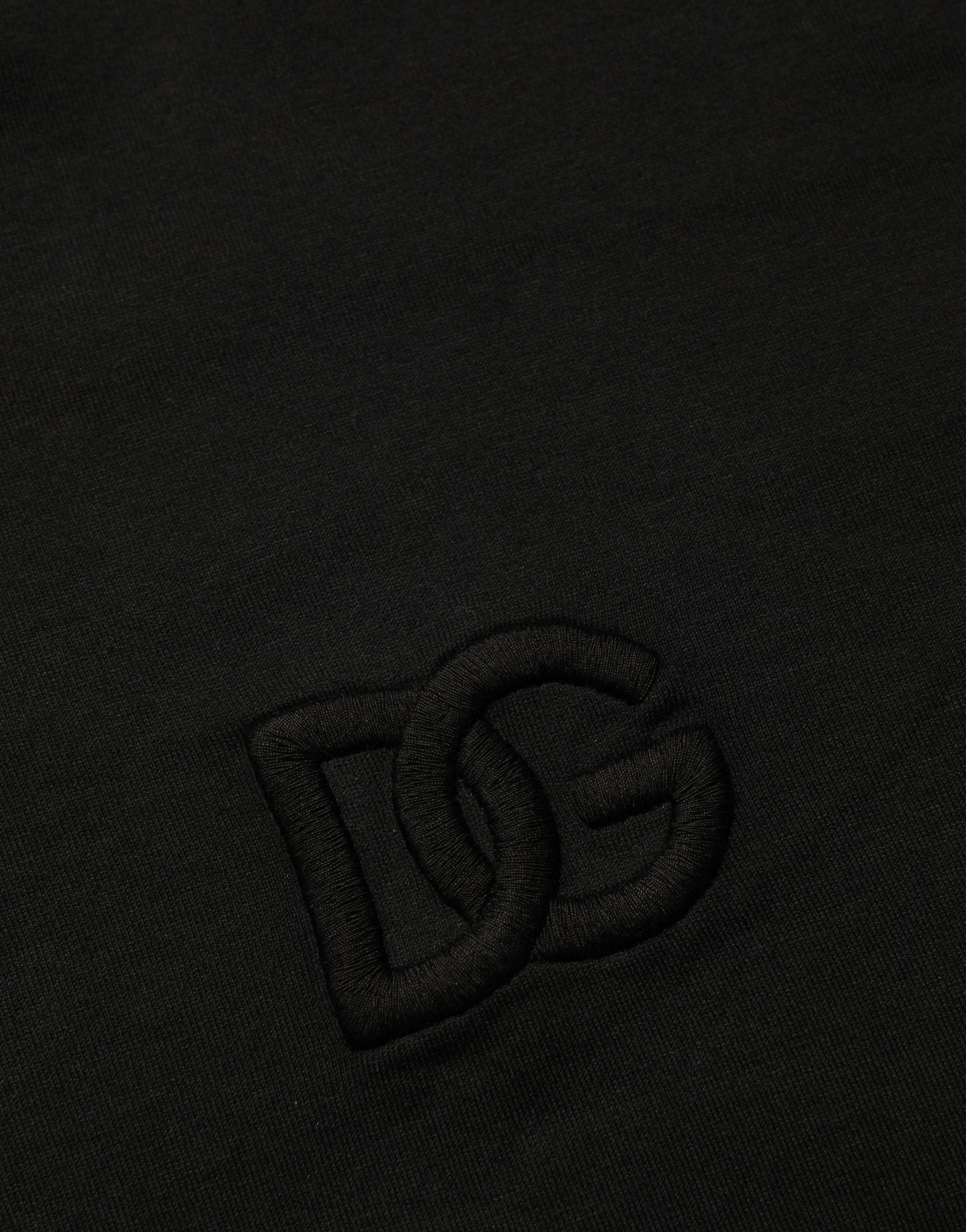 Dolce & Gabbana Black Cotton Short Sleeves Crew Neck T-shirt