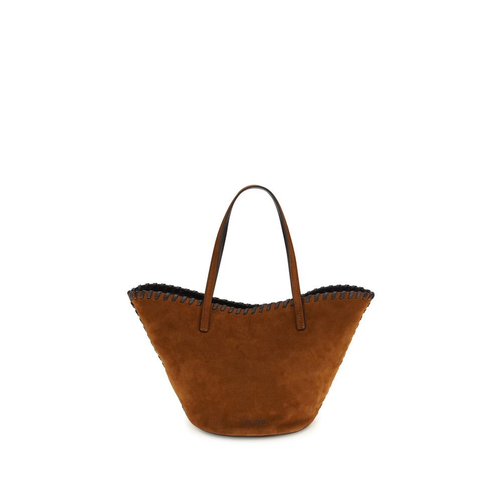 Staud Brown Calf Leather Bos Taurus Handbag - Artisanal Elegance