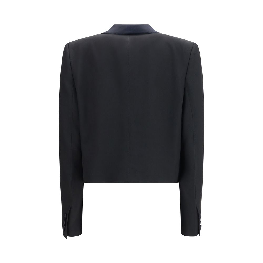 Tom Ford Black Wool Full-Length Jacket