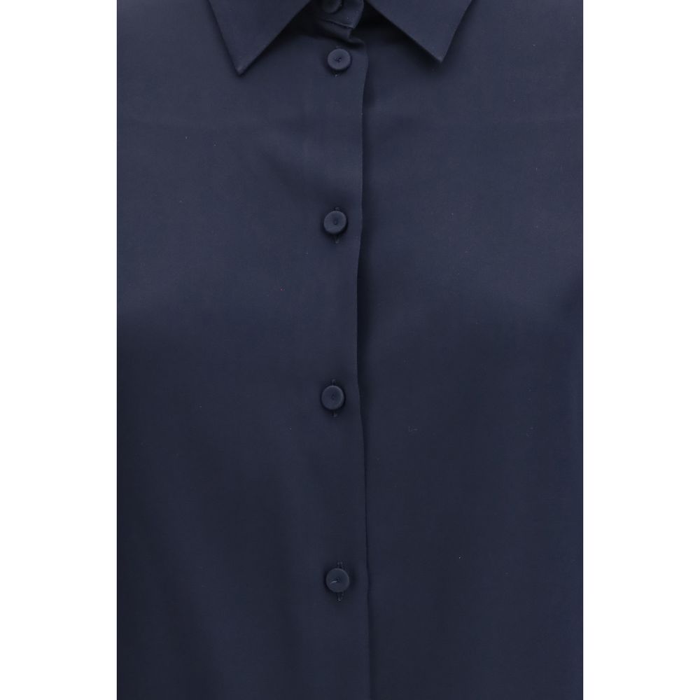 Max Mara Pure Blue Silk Shirt – Timeless Elegance in Luxury