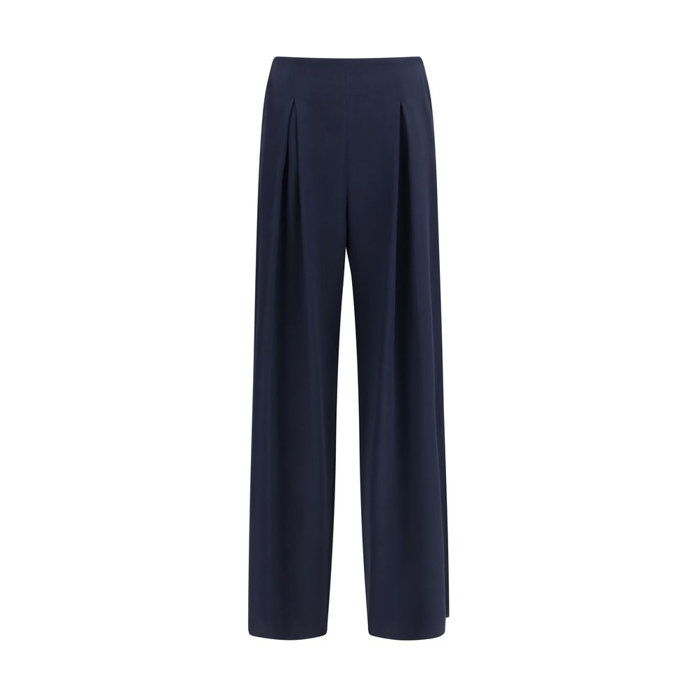 Max Mara Pure Blue Silk Casual Pants - Timeless Luxury Elegance