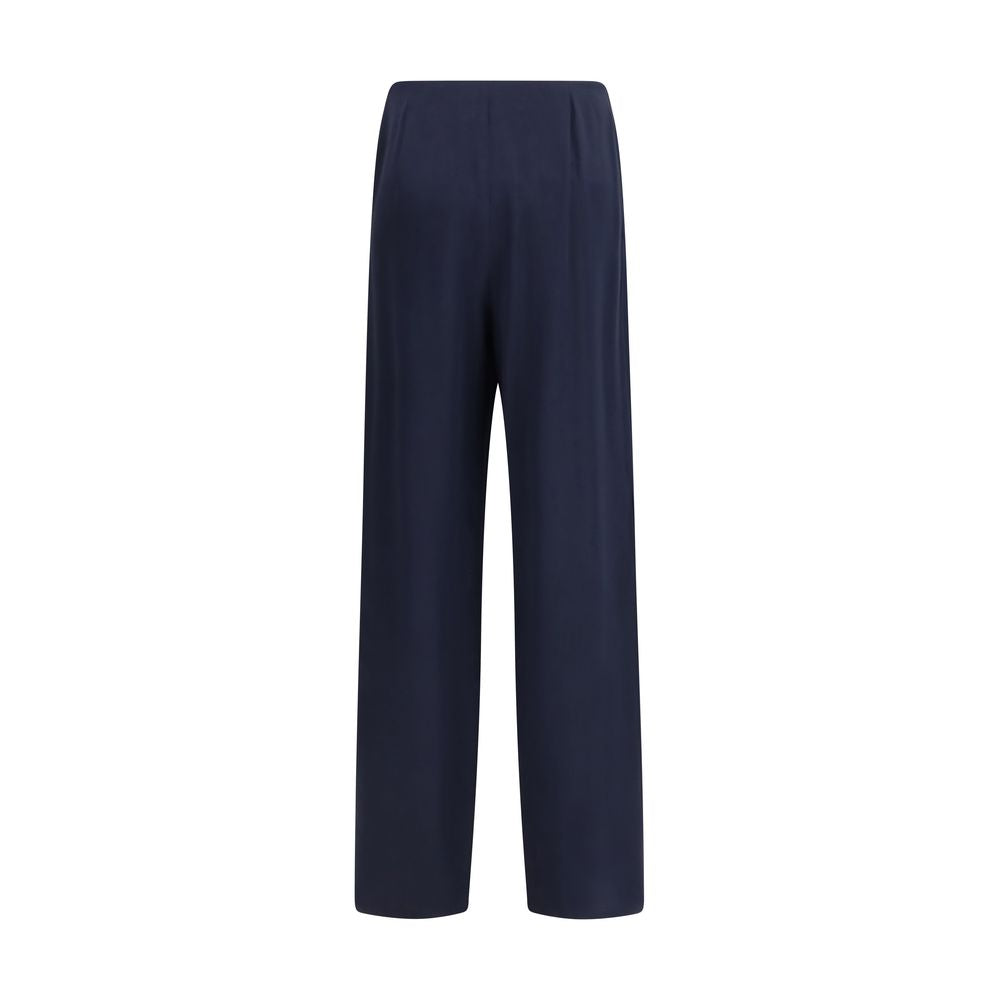 Max Mara Pure Blue Silk Casual Pants - Timeless Luxury Elegance
