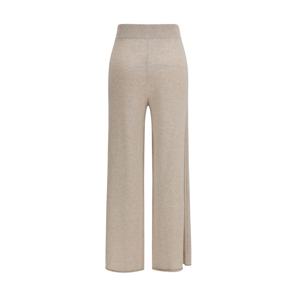 Max Mara Pure Beige Cashmere Casual Pants - Luxurious Elegance