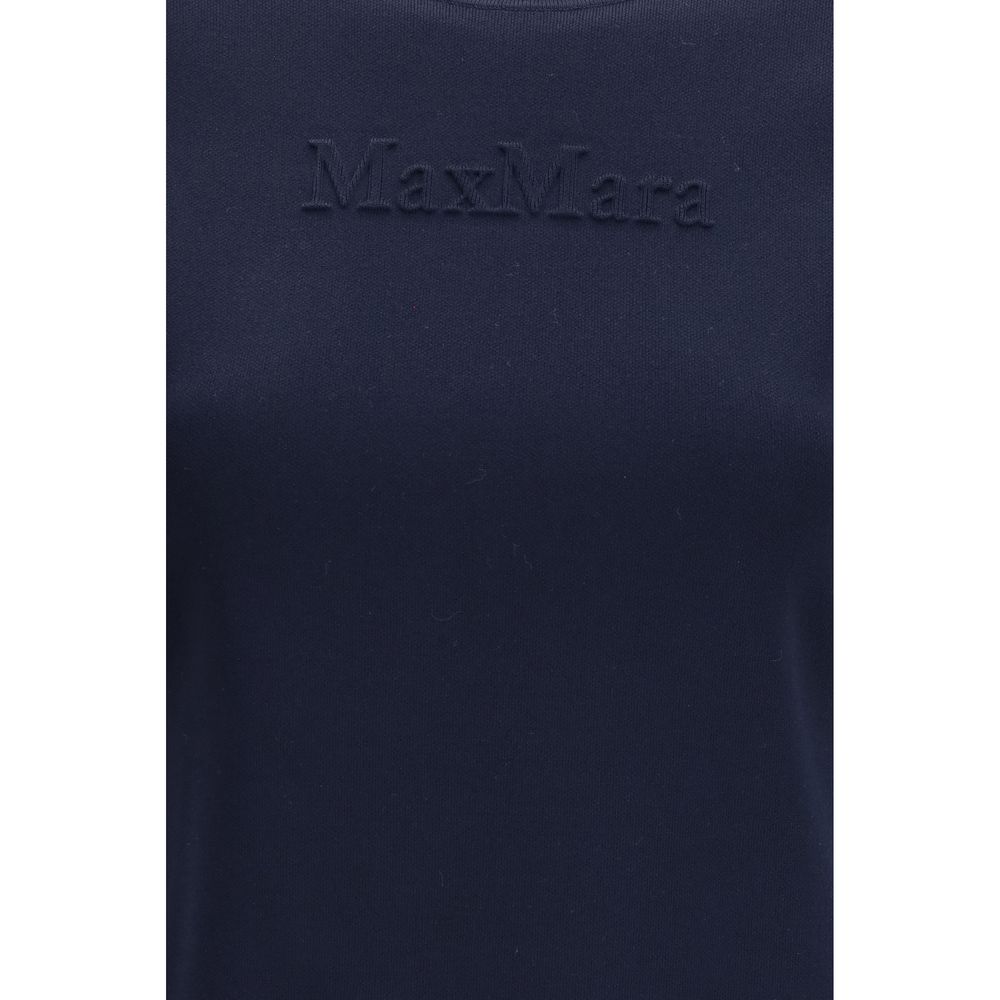 Max Mara Pure Blue Viscose T-Shirt - Timeless Elegance Redefined