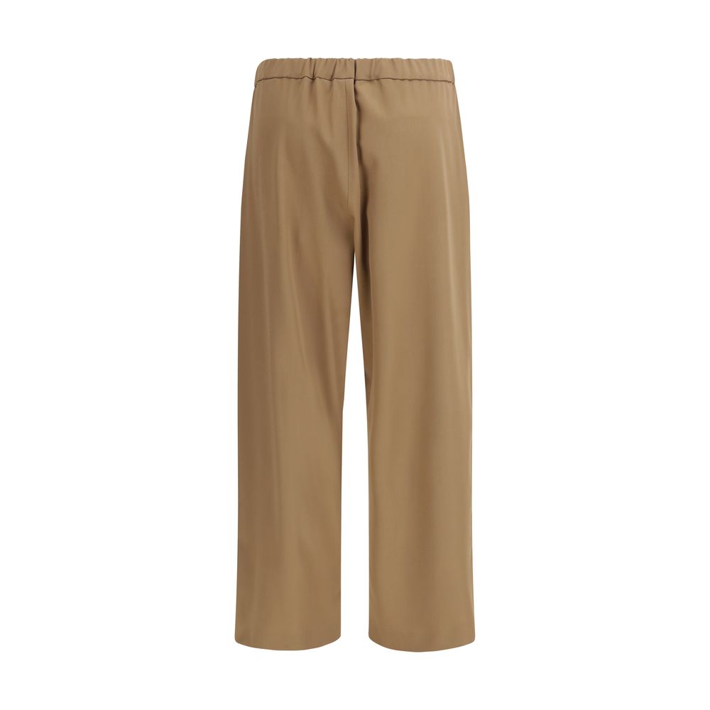'S Max Mara Brown Wool Oves Aries Flared Pants