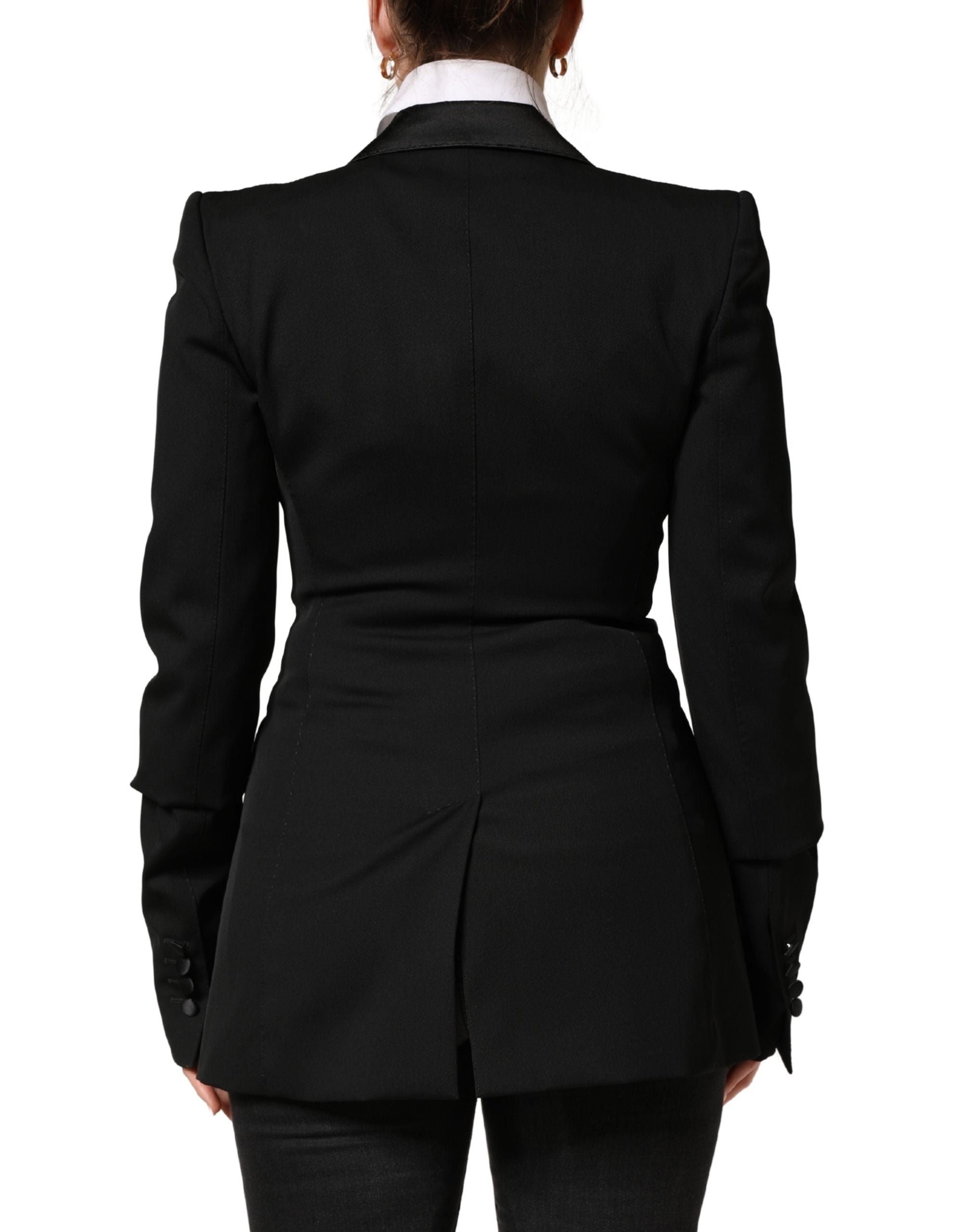 Dolce & Gabbana Black Wool Blazer Jacket - Timeless Luxury Elegance
