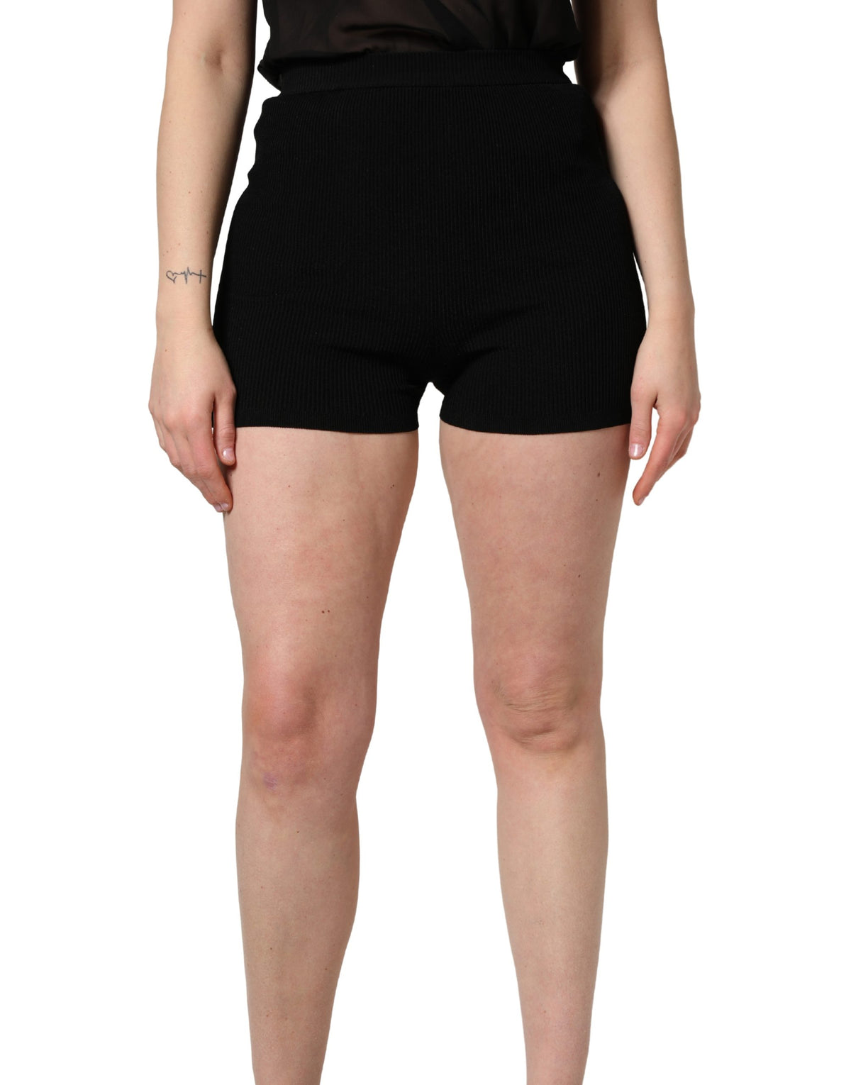 Indulge in the exquisite Dolce & Gabbana Black Viscose High Waisted Hot Pants, a timeless piece embodying luxurious craftsmanship and sophisticated allure for the discerning individual.