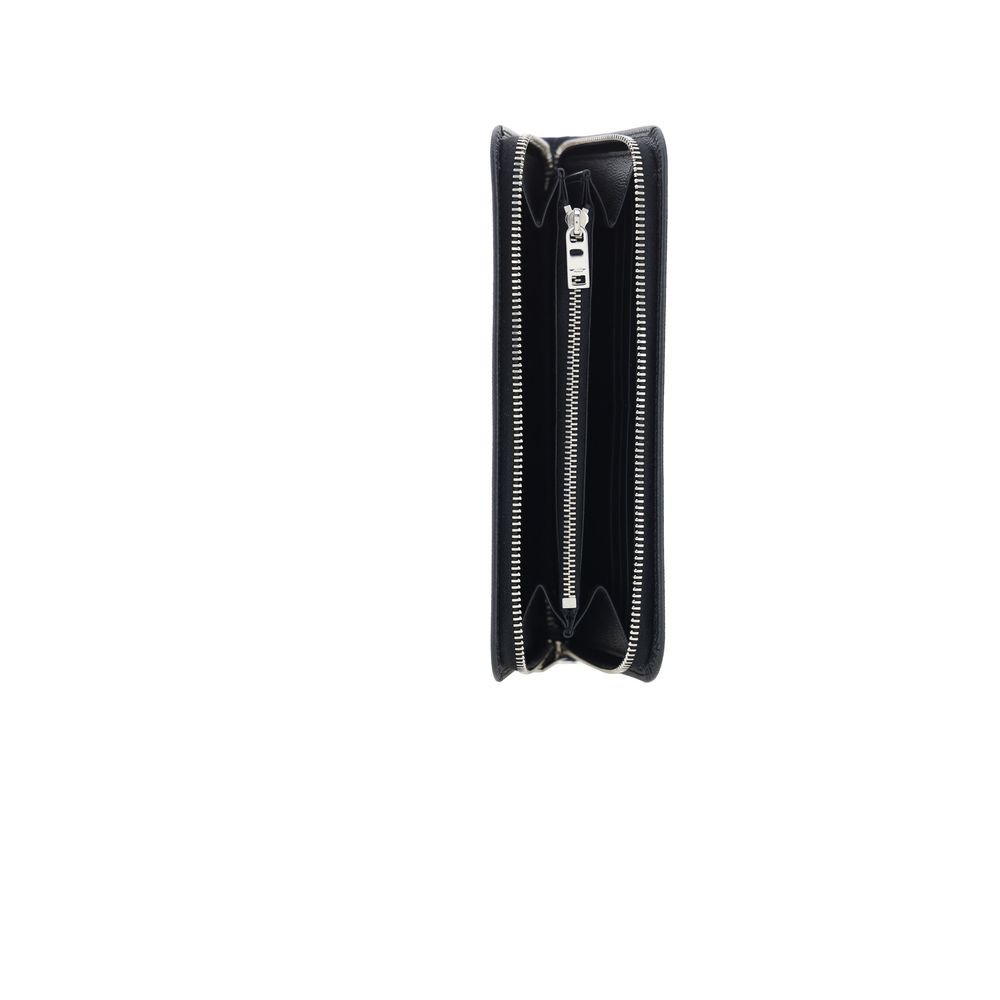 Saint Laurent Black Calf Leather Bos Taurus Wallet - Timeless Luxury