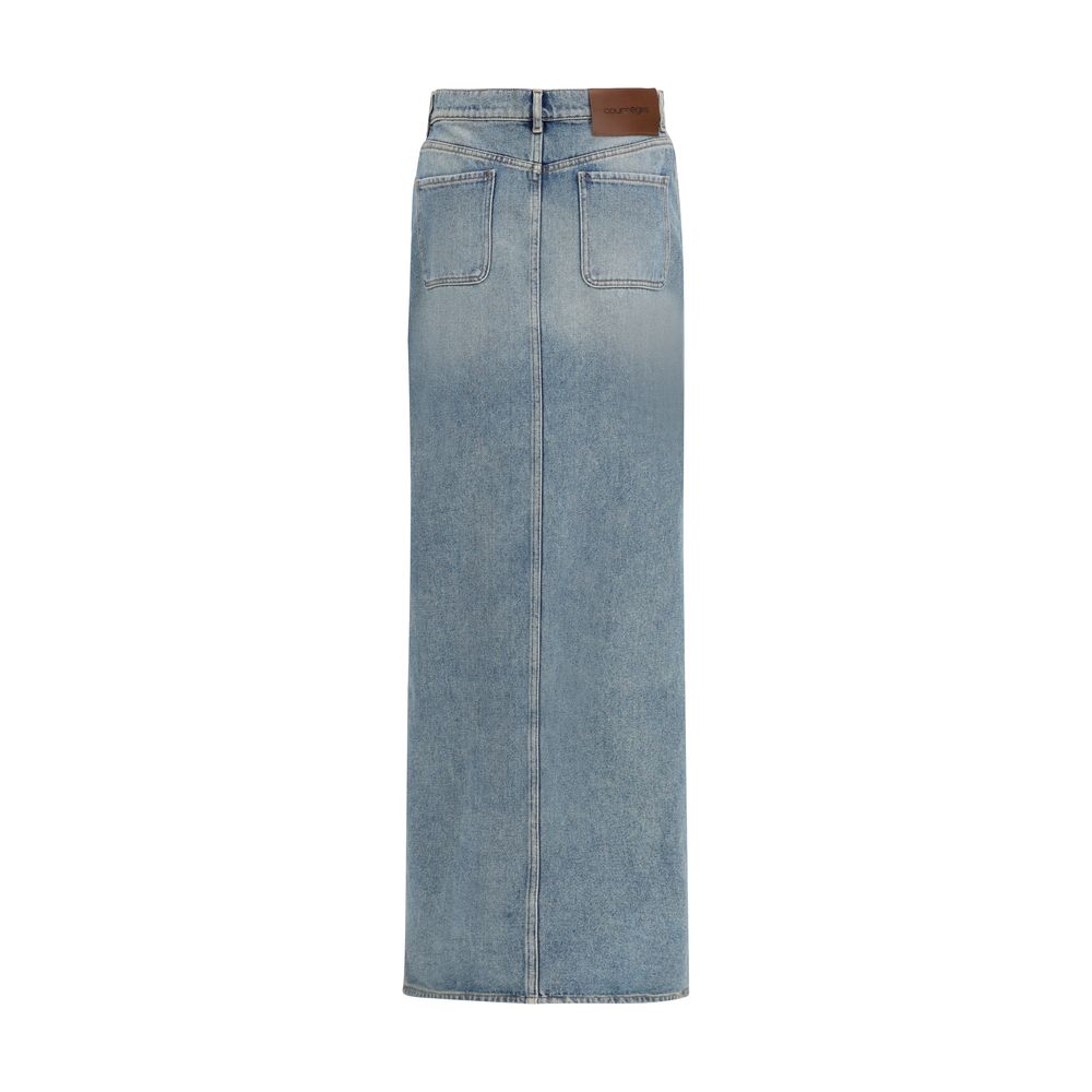 Courrèges Blue Denim Skirt - Timeless Luxury for the Discerning