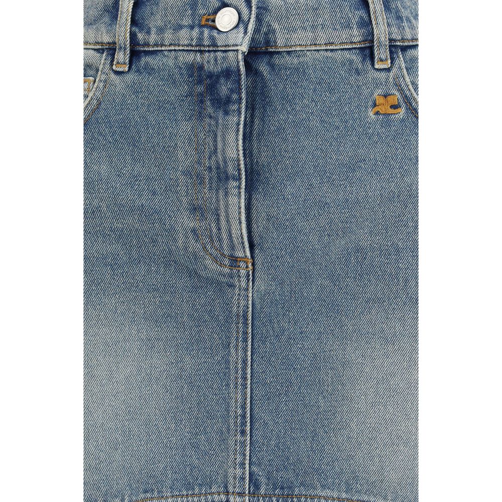 Courrèges Blue Denim Skirt - Timeless Luxury Fashion Statement
