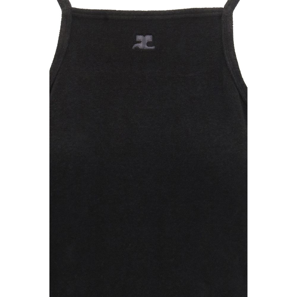 Elevate your wardrobe with the Courrèges Black Viscose Casual Dress, a masterpiece of minimalist elegance, crafted for the discerning individual who values timeless sophistication.