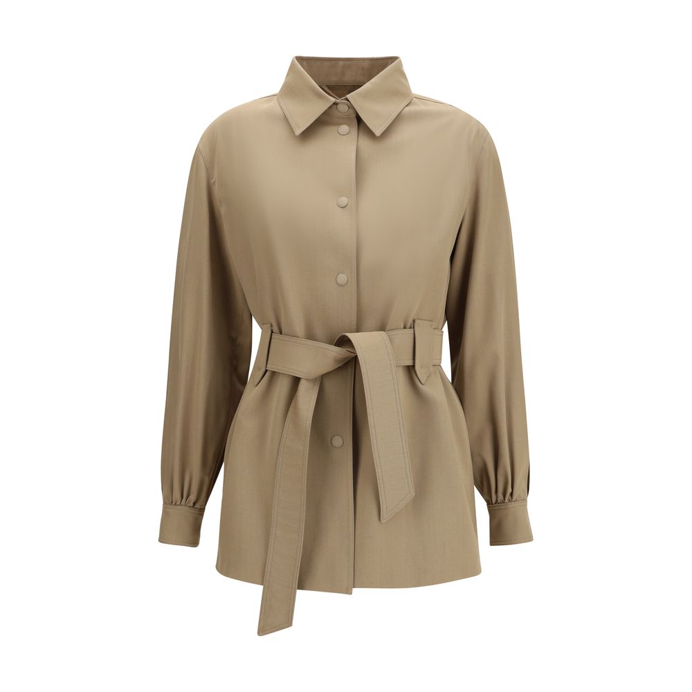 Max Mara Brown Fleece Wool Coat - Timeless Luxury Elegance