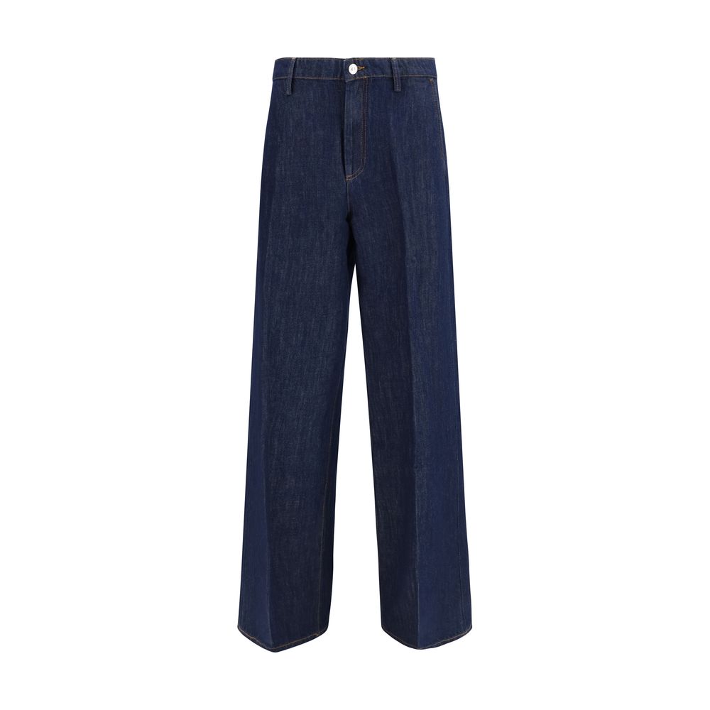 7FOR Blue Cotton Bermuda Shorts