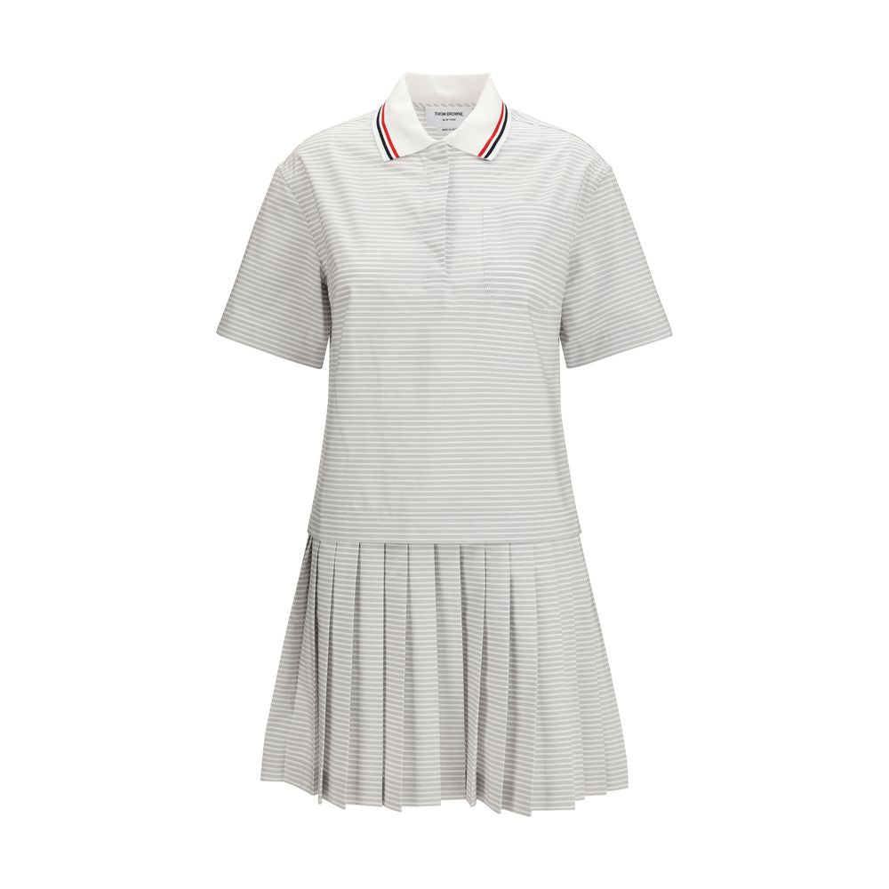 Thom Browne Gray Cotton Casual Dress - Effortless Luxury Elegance