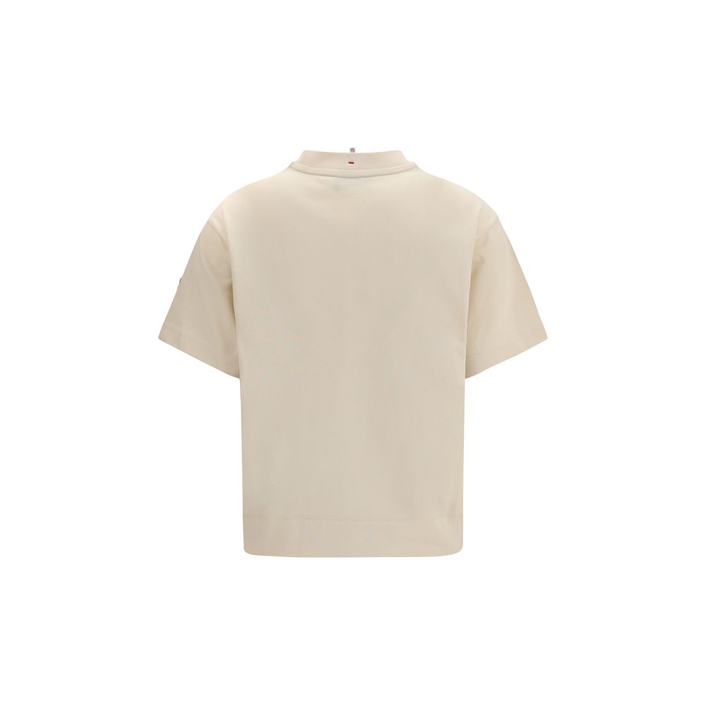 Moncler Grenoble Beige Cotton T-Shirt – Timeless Luxury Wear