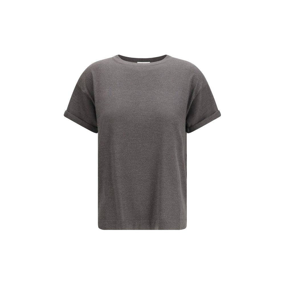 Brunello Cucinelli Gray Nylon T-Shirt - Artisanal Luxury Fashion
