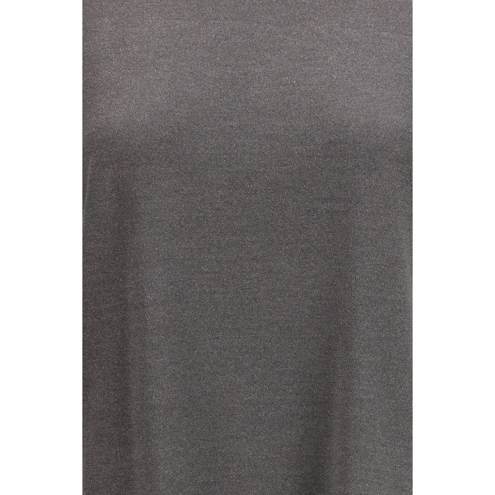 Brunello Cucinelli Gray Nylon T-Shirt - Artisanal Luxury Couture