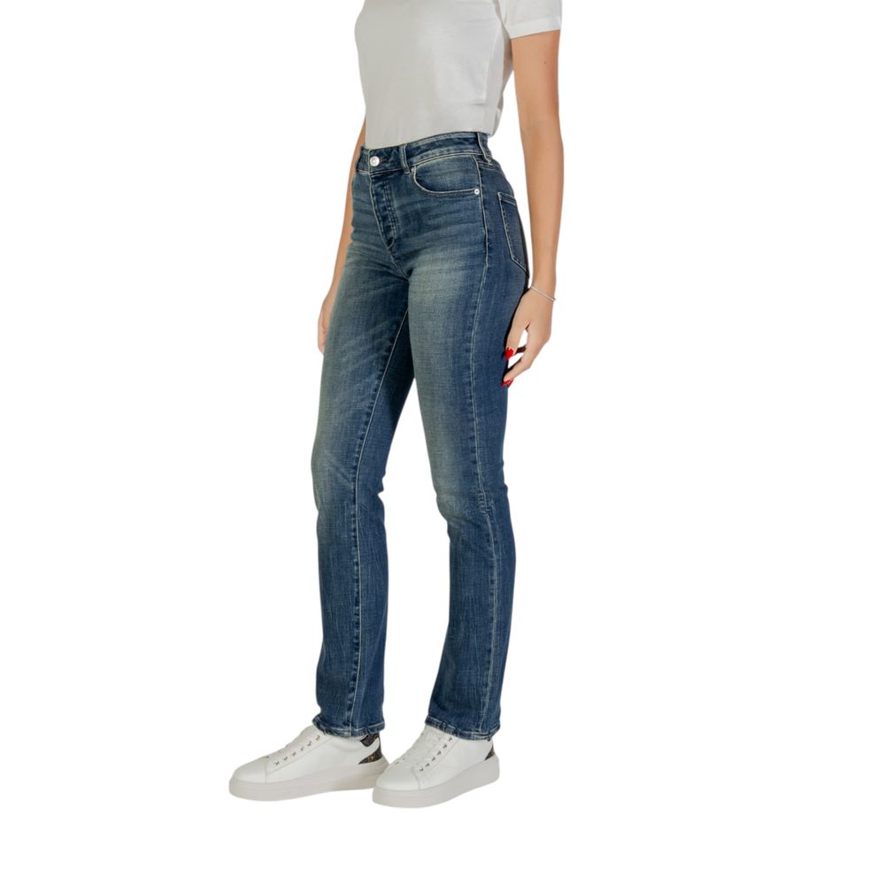 Elevate your wardrobe with Armani Exchange Blue Cotton Skinny Jeans, a luxurious blend of style and comfort, perfect for any occasion.
