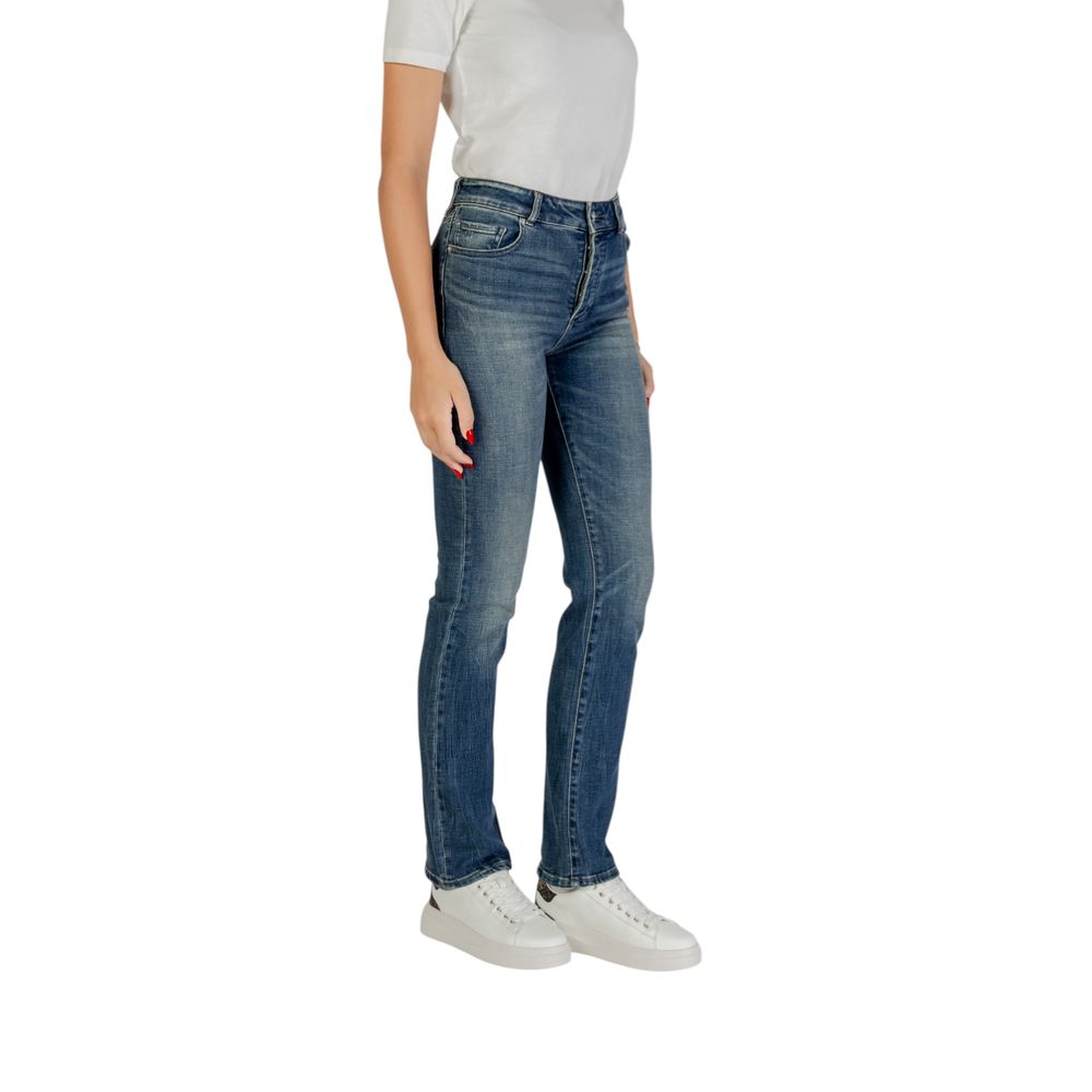 Indulge in the luxurious allure of Armani Exchange Blue Cotton Skinny Jeans, crafted for a flawless fit and timeless elegance that transcends seasons.