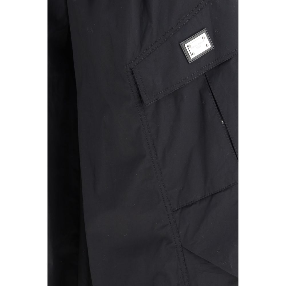 Dolce & Gabbana Black Cotton Cargo Pants - Timeless Luxury Essentials