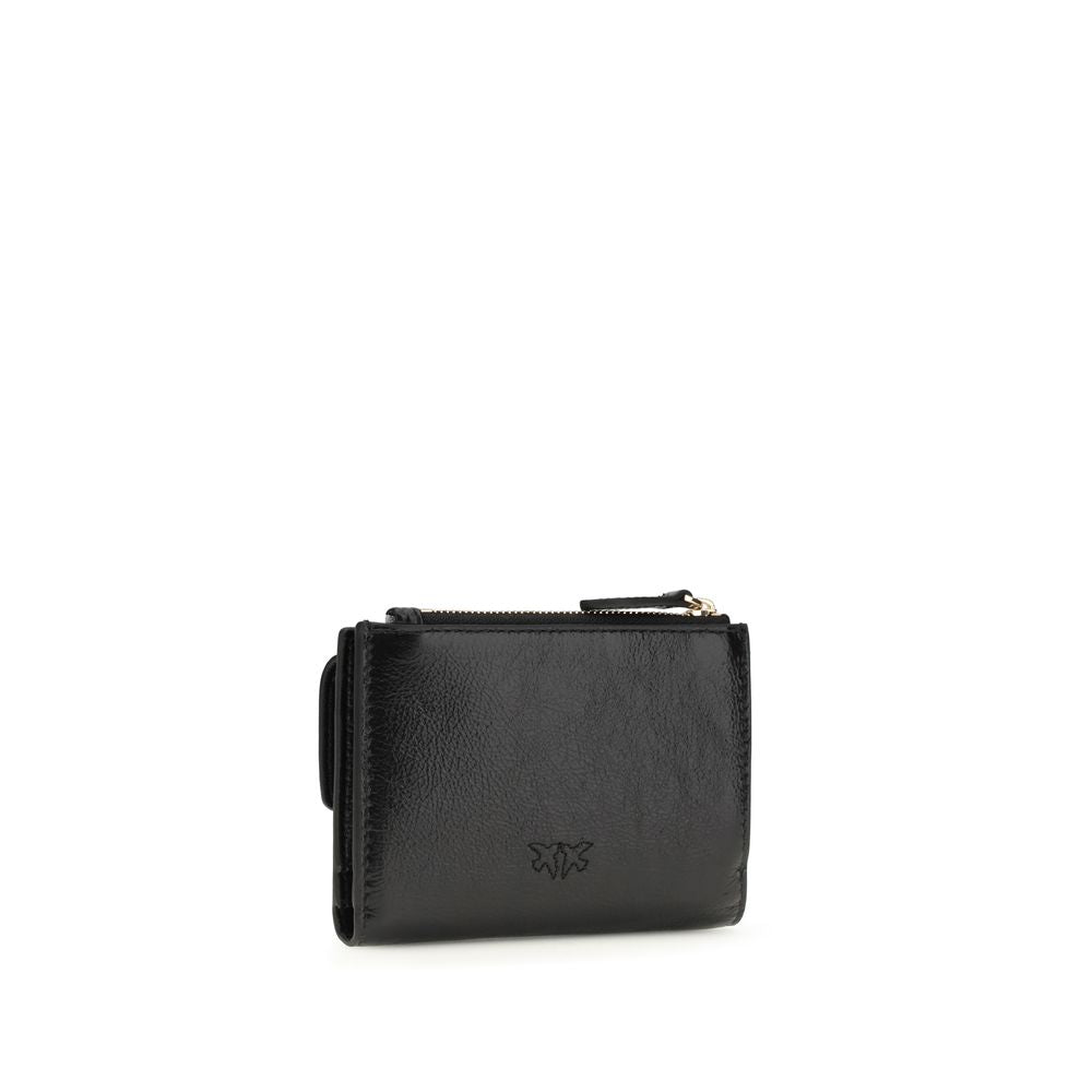 Discover the PINKO Black Calf Leather Bos Taurus Wallet, a masterpiece of artisanal luxury, blending exquisite craftsmanship with timeless elegance for the discerning individual.