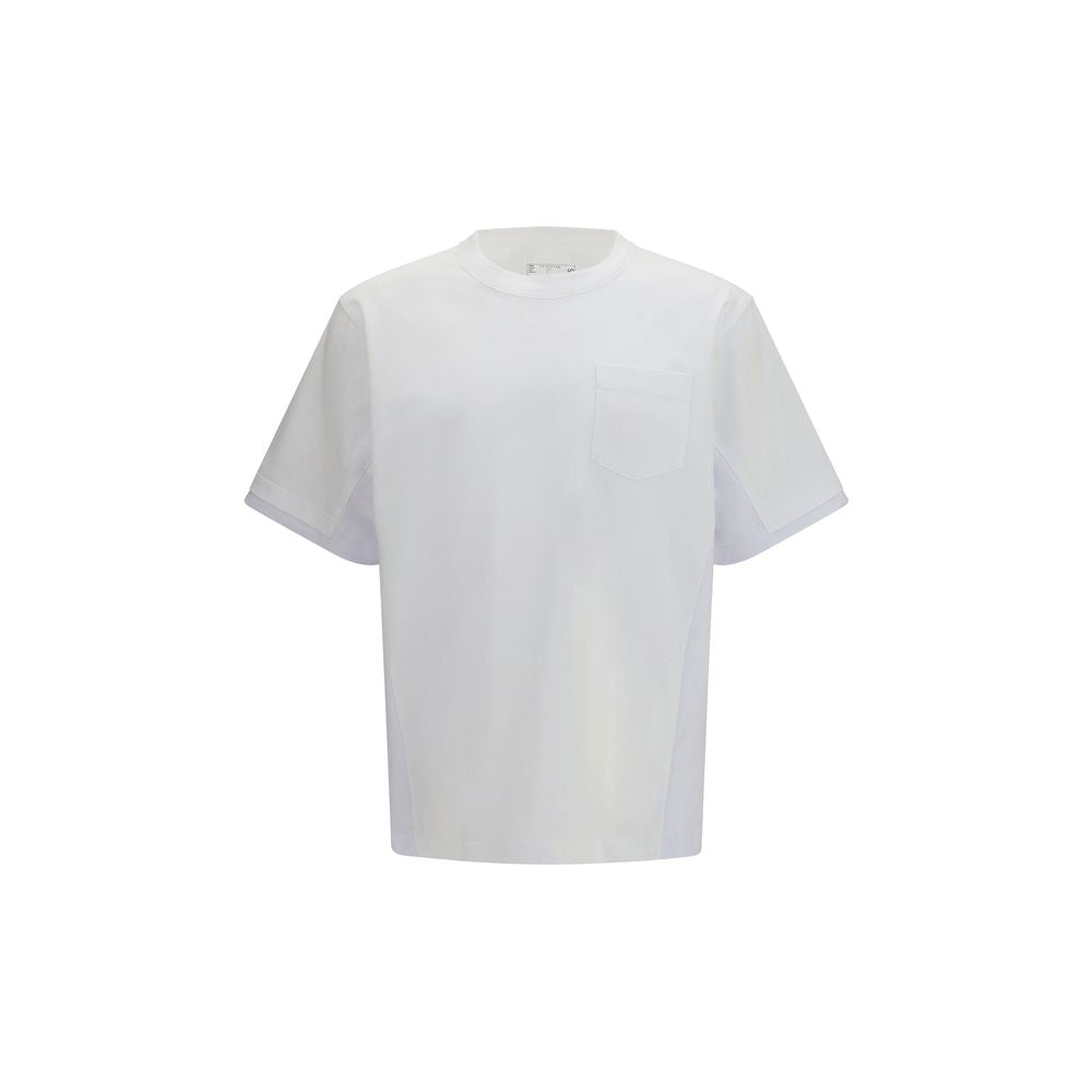 SACAI White Cotton T-Shirt - Timeless Elegance for the Discerning