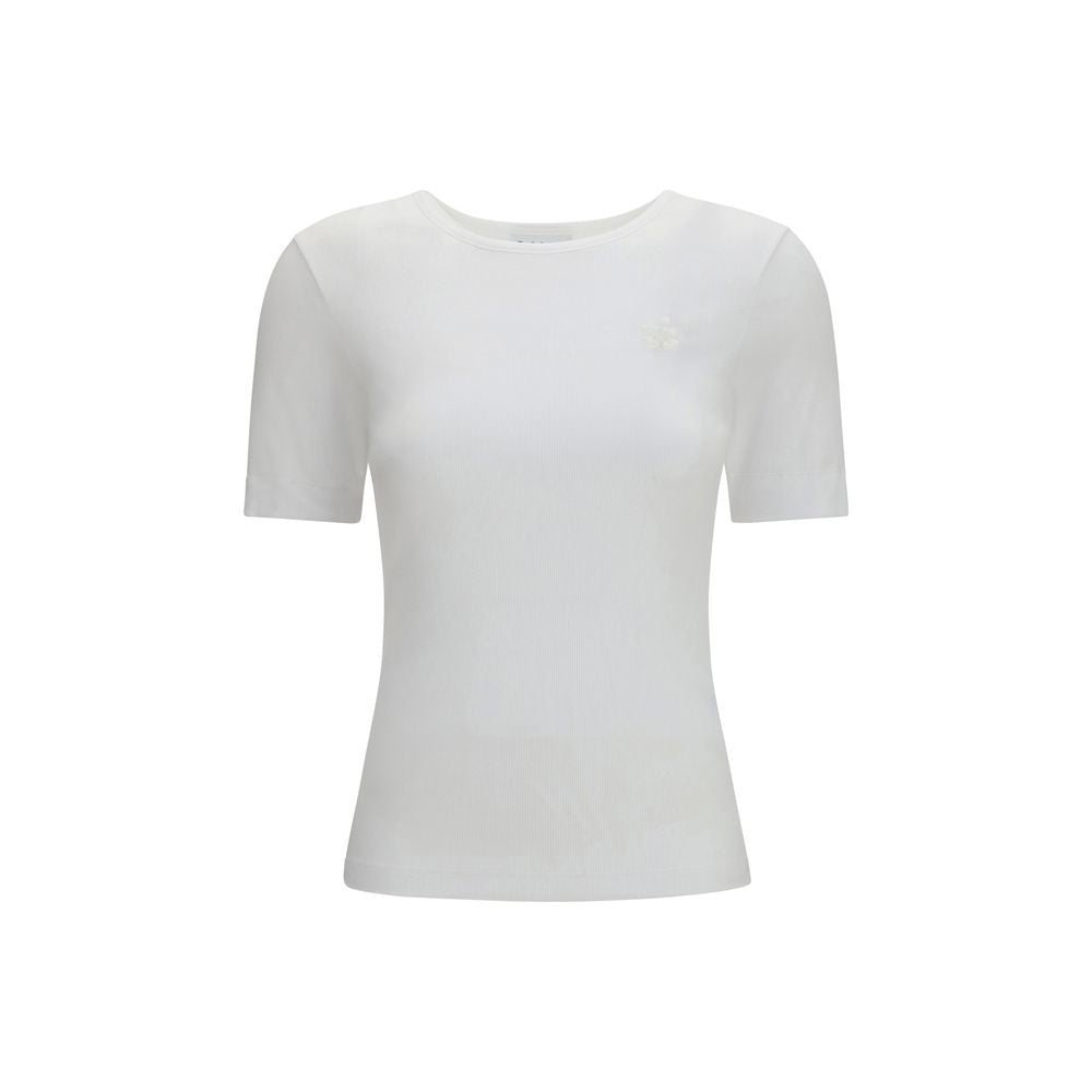 Ganni White Cotton T-Shirt - Effortless Luxury Essential