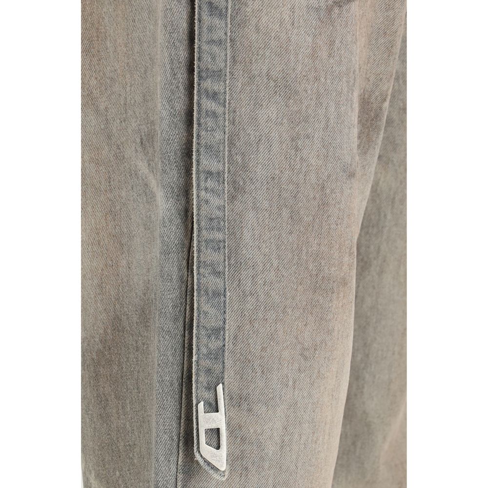 Diesel Gray Cotton Slim Fit Jeans