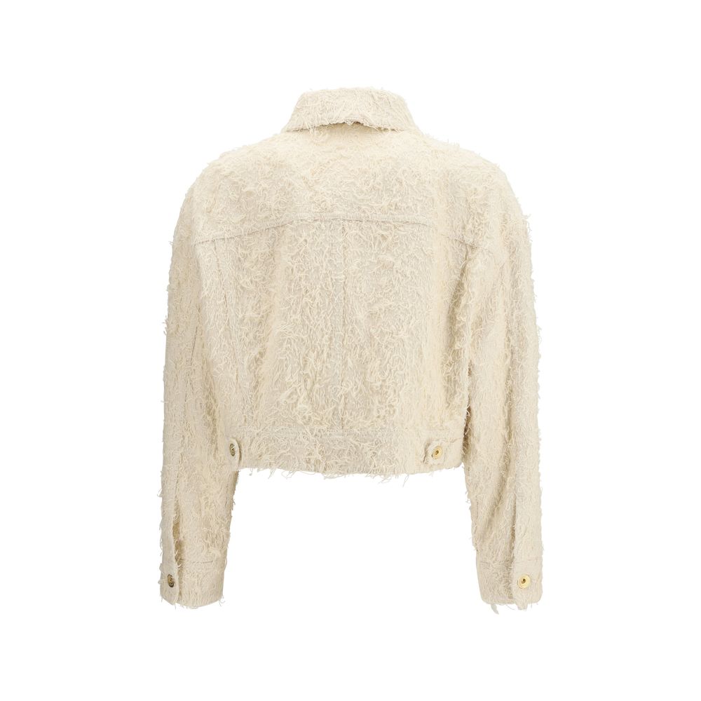 Brunello Cucinelli Beige Cotton Denim Jacket – Artisanal Luxury