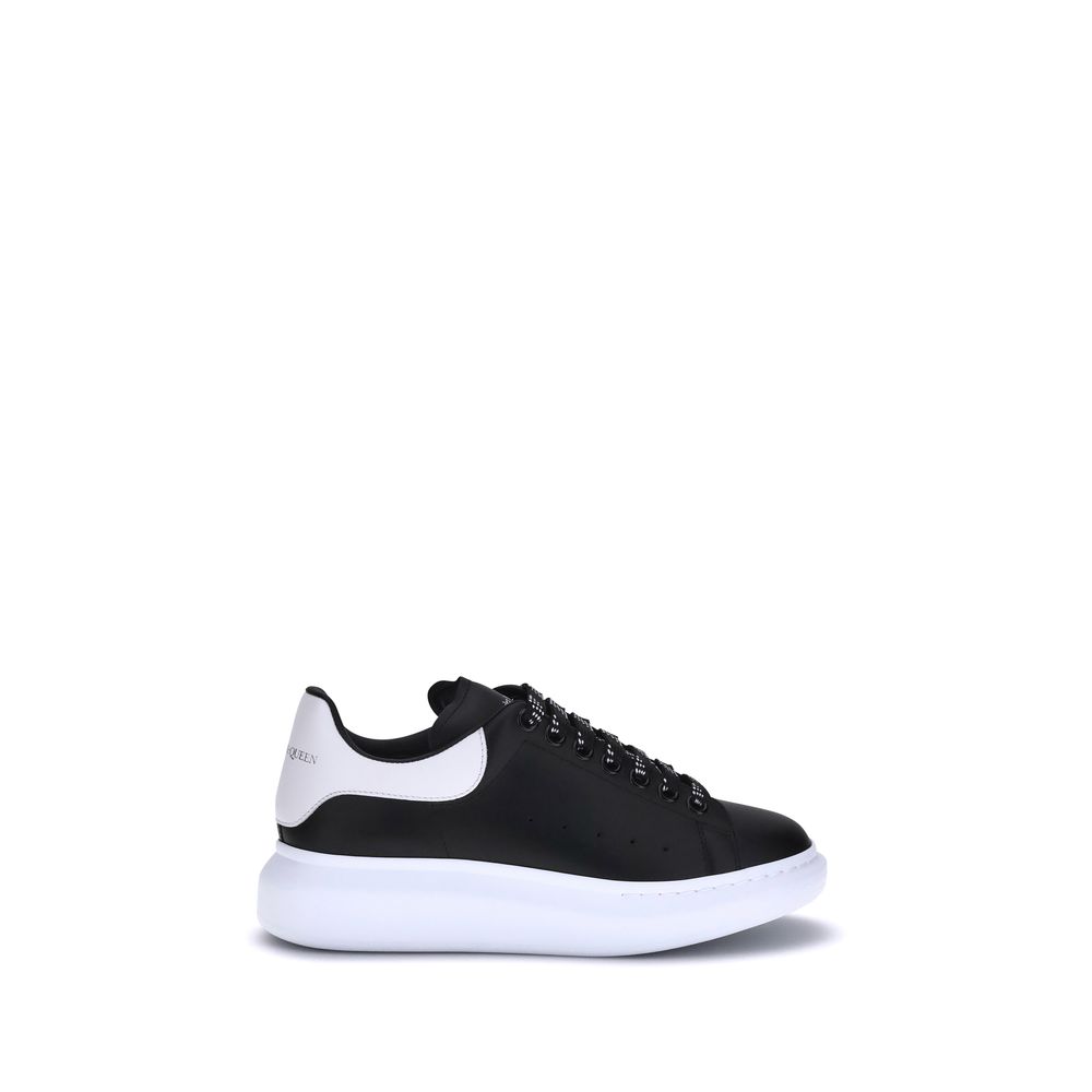 Elevate your style with Alexander McQueen's Black Calf Leather Bos Taurus Platform Sneakers, where exquisite craftsmanship meets modern luxury for a bold statement.