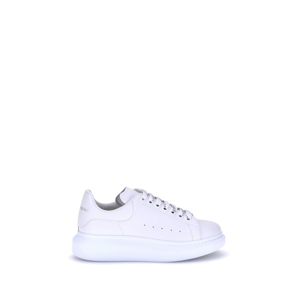 Elevate your style with Alexander McQueen's White Calf Leather Bos Taurus Platform Sneakers, where artisanal craftsmanship meets modern luxury for the discerning individual.
