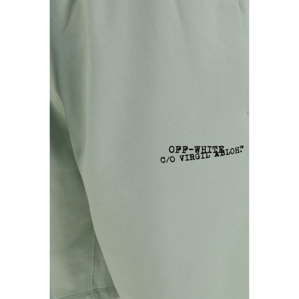 Indulge in Off-White Bicolor Cotton Shorts, a luxurious blend of comfort and style, epitomizing contemporary elegance for the discerning individual.
