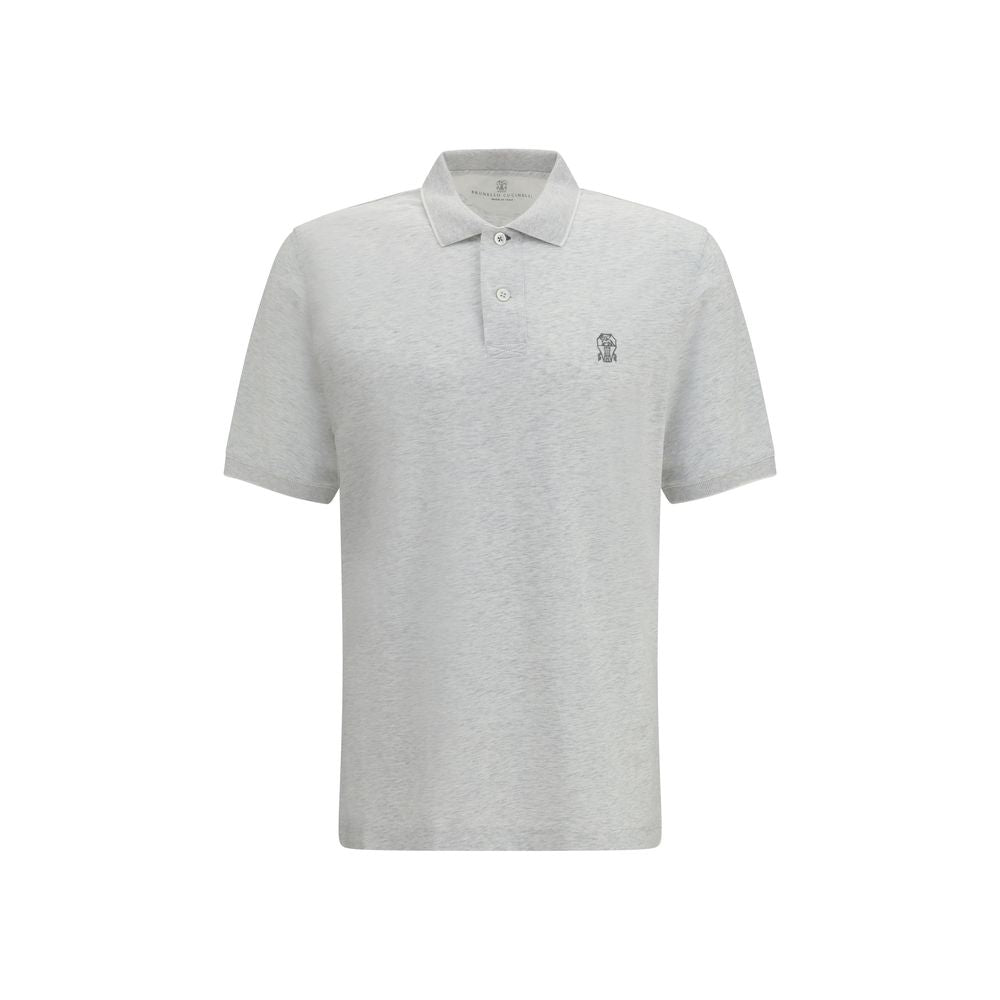 Discover the Brunello Cucinelli Gray Cotton Polo Shirt, a masterpiece of 100% cotton luxury, embodying sophistication and timeless elegance for discerning individuals.
