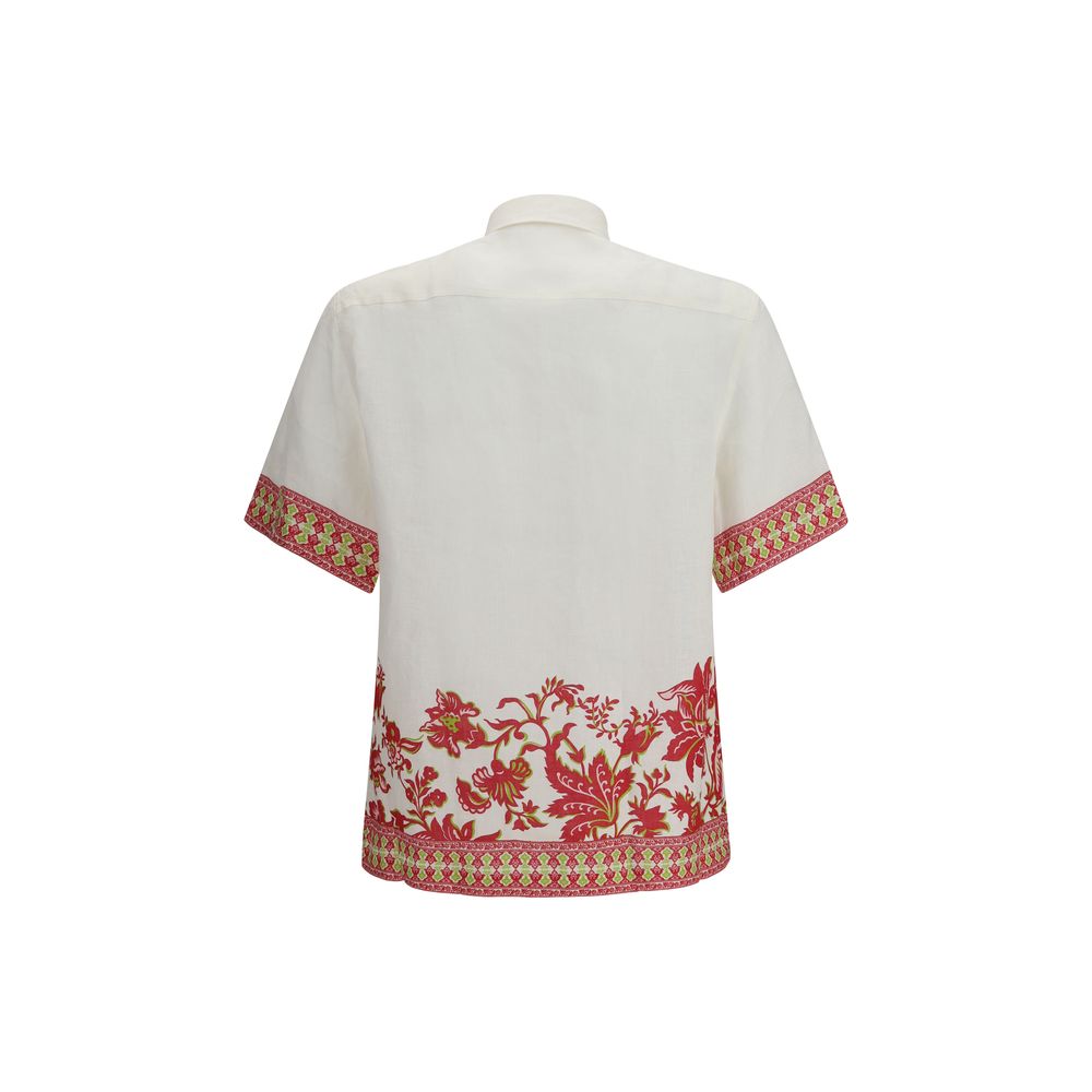 Elevate your wardrobe with the Etro Multicolor Linen Pattern Shirt, a masterpiece of 100% linen craftsmanship, perfect for effortless elegance and timeless sophistication.